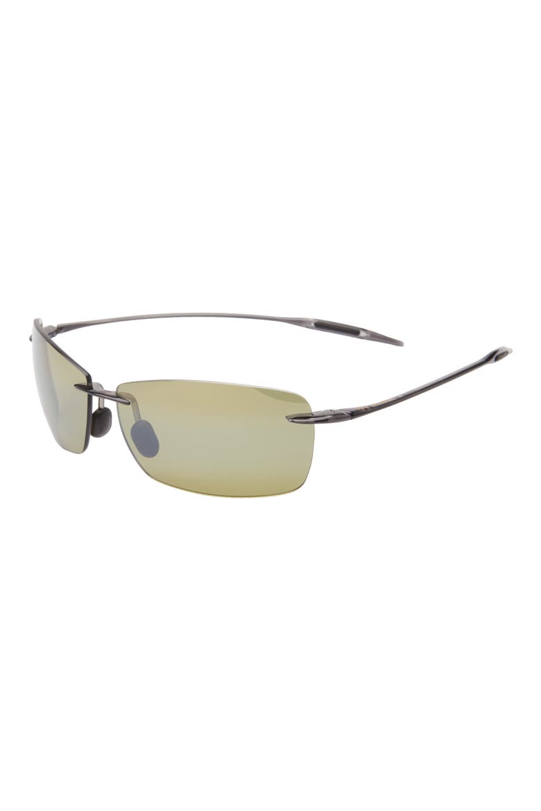 Lighthouse 65mm Polarized Rectangle Sunglasses, Alternate, color, GREY