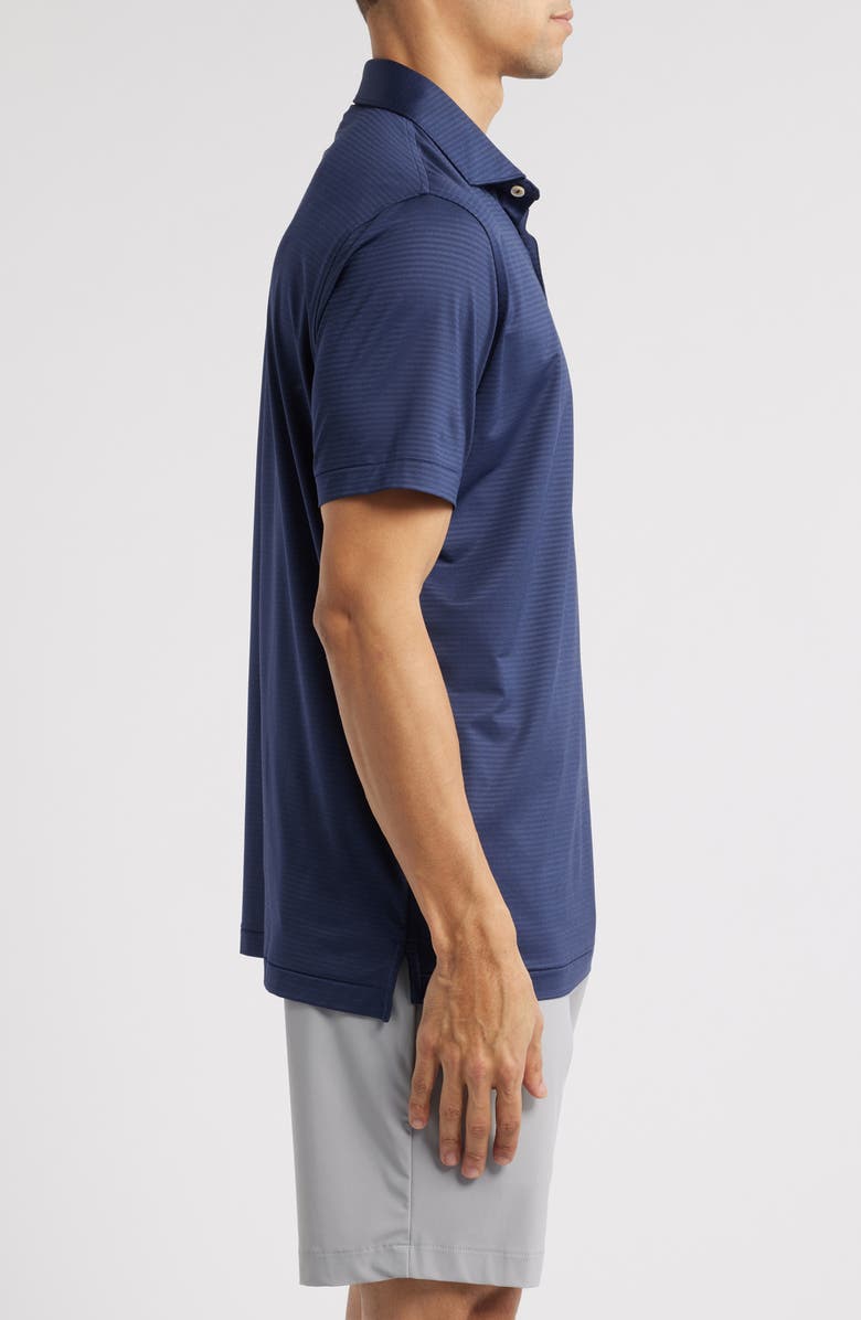 Peter Millar Empire Stripe Performance Jersey Polo, Alternate, color, Navy