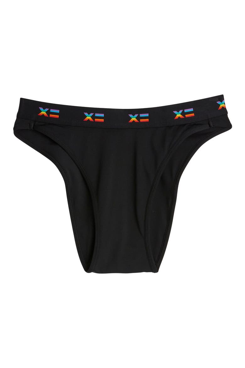 SmoothTuck Tucking Hi Leg Bikini, Main, color, RAINBOW X