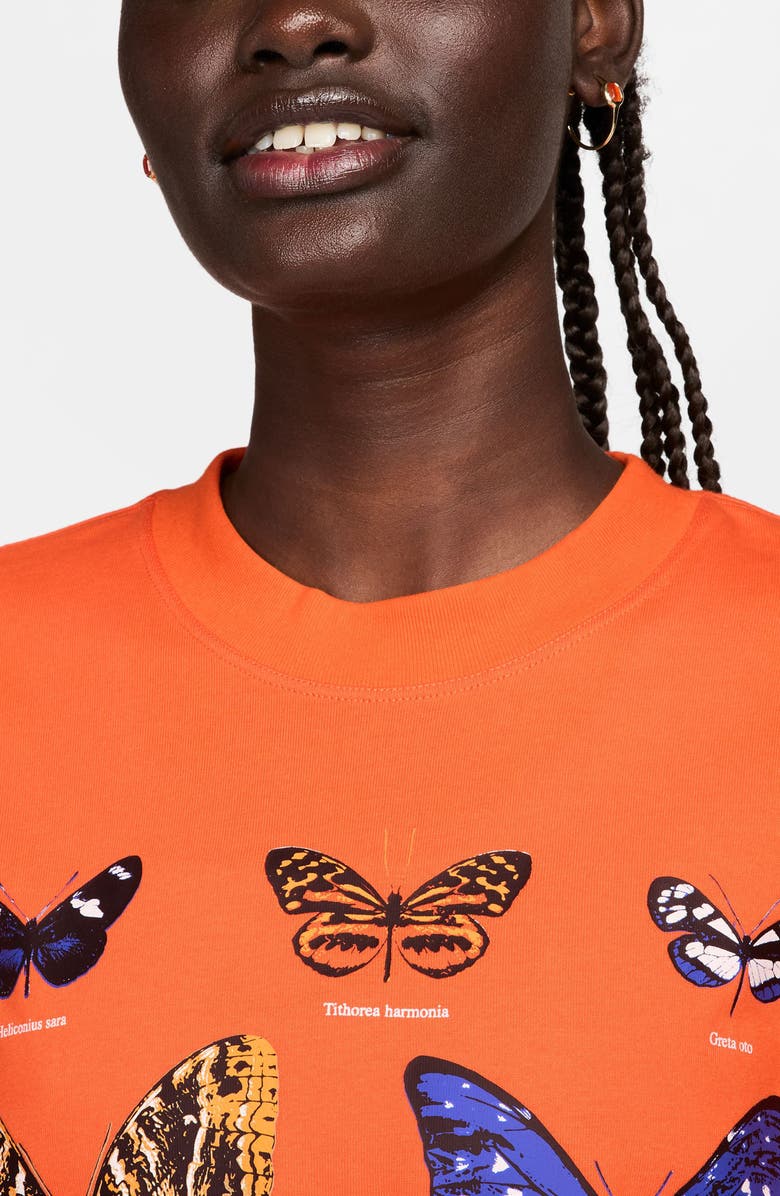 Nike Dri-FIT ACG Oversize Butterflies Graphic T-Shirt, Alternate, color, Safety Orange