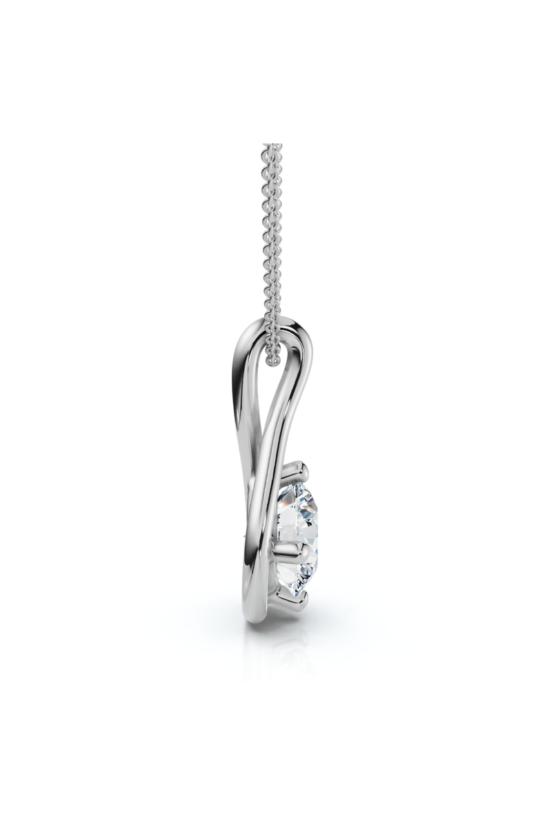 Bliss Diamond 1Ct Diamond Infinity Pendant 14k Gold Necklace 18" Lab Grown EF/VS, Alternate, color, White Gold