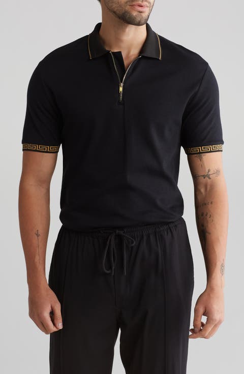 Tipped Zip Cotton Polo