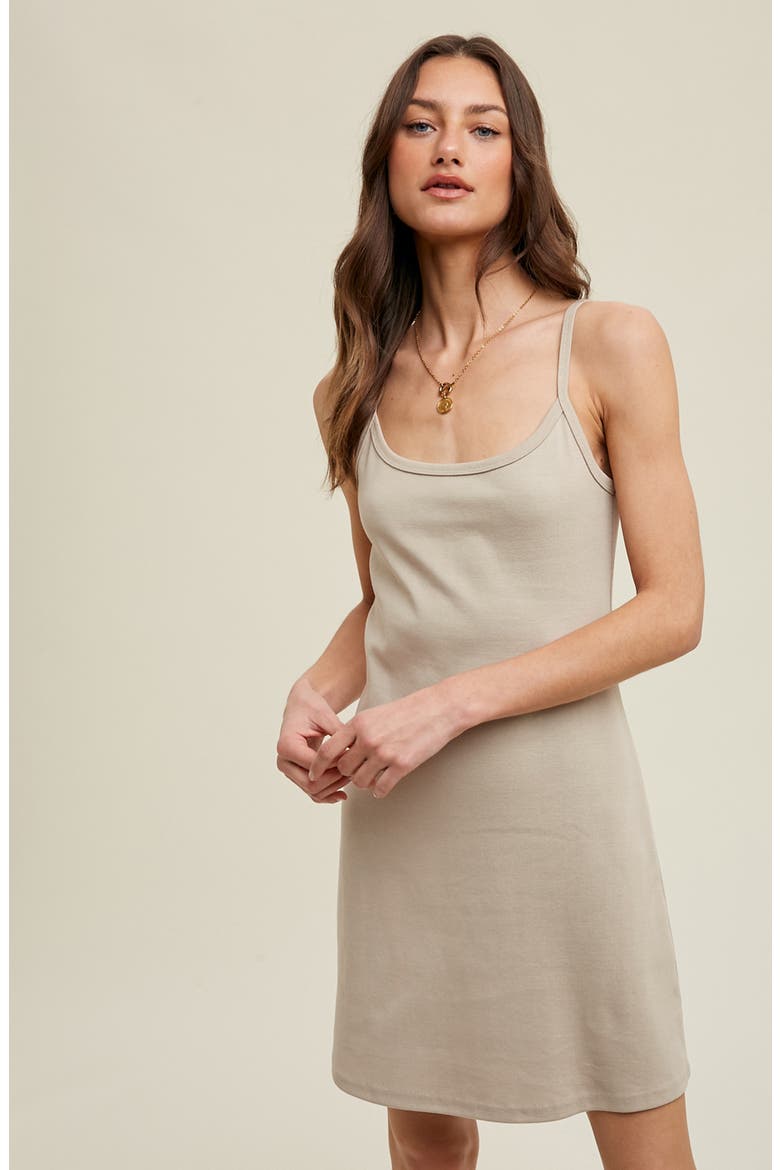 Rib Knit Minidress, Alternate, color, CHAMPAGNE