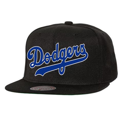 Men's Mitchell & Ness Black Los Angeles Dodgers Cooperstown Collection Basic Flip Snapback Hat