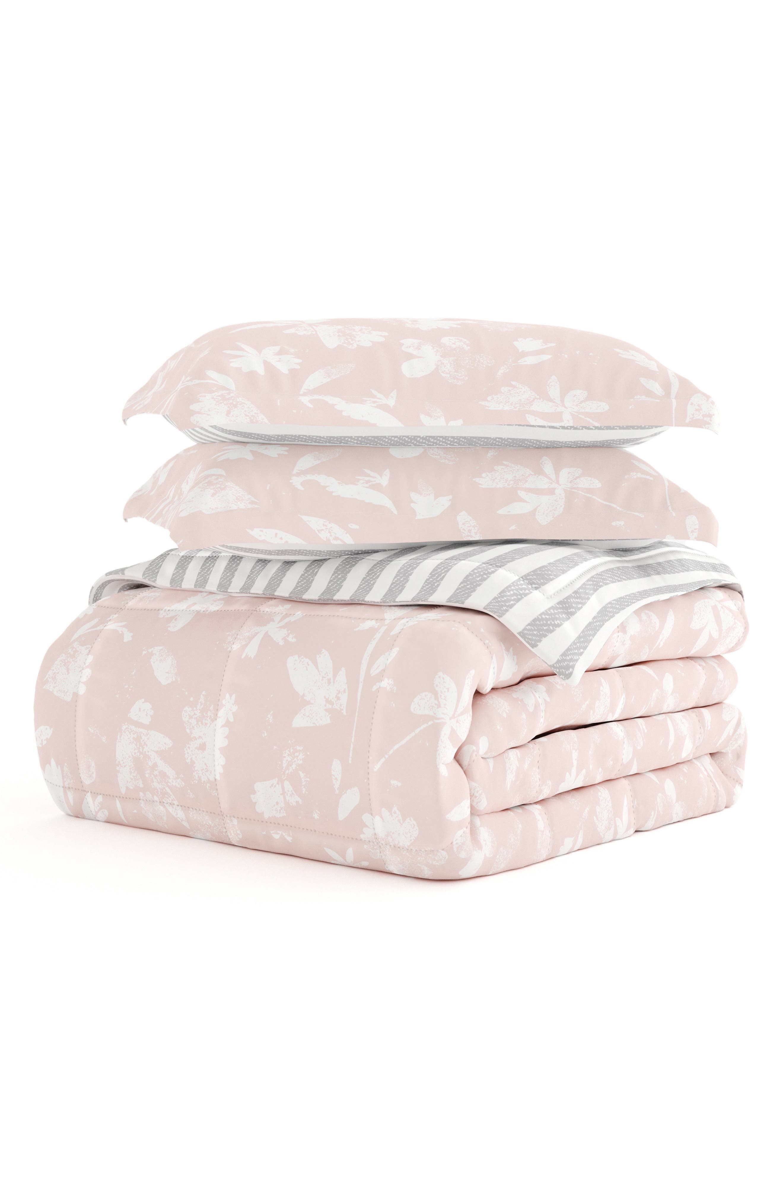 HOMESPUN HOME SPUN Premium Down Alternative Pressed Flowers Reversible Comforter Set