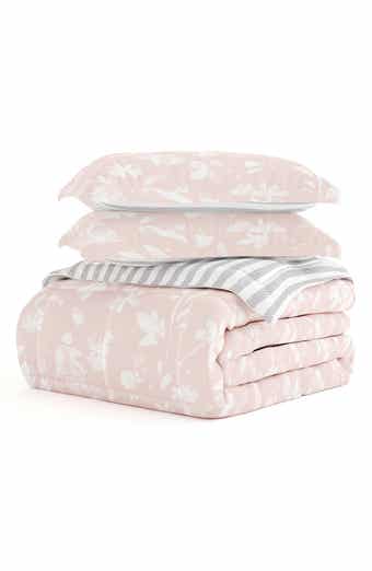 HOMESPUN HOME SPUN Premium Down Alternative Pressed Flowers Reversible Comforter Set