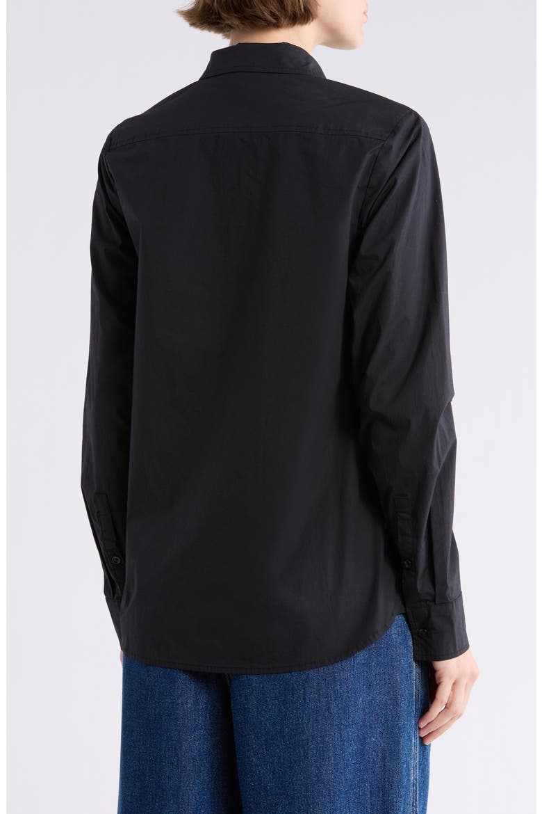 Classic Long Sleeve Button-Up Shirt, Alternate, color, BLACK