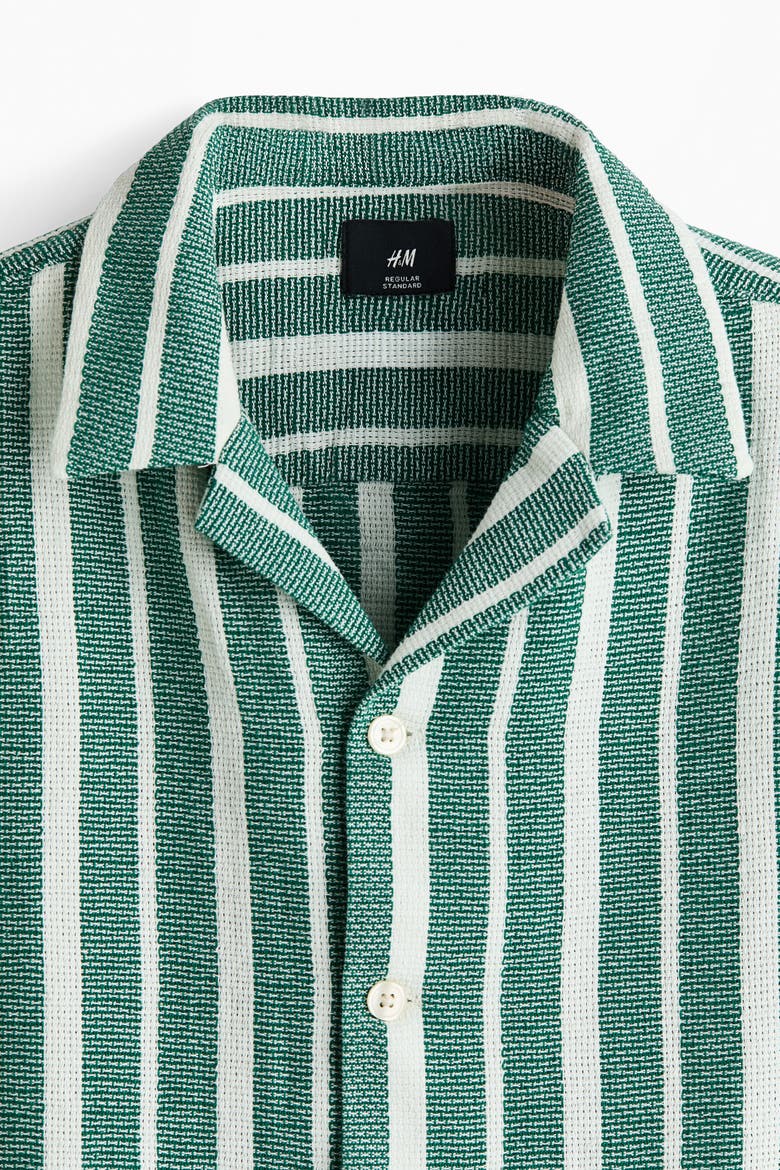 Regular Fit Shirt, Alternate, color, Green/white striped