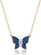 SUZY LEVIAN Cubic Zirconia Butterfly Pavé Pendant Necklace