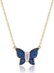 SUZY LEVIAN Cubic Zirconia Butterfly Pavé Pendant Necklace