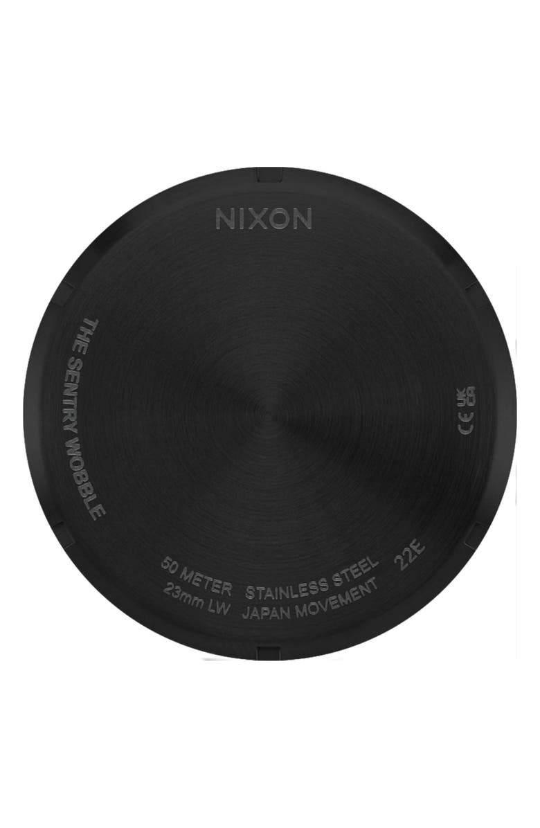 Nixon Sentry Wobble Bracelet Watch, 42mm, Alternate, color, All Black / Black