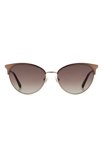 Fossil 55mm Gradient Cat Eye Sunglasses In Brown