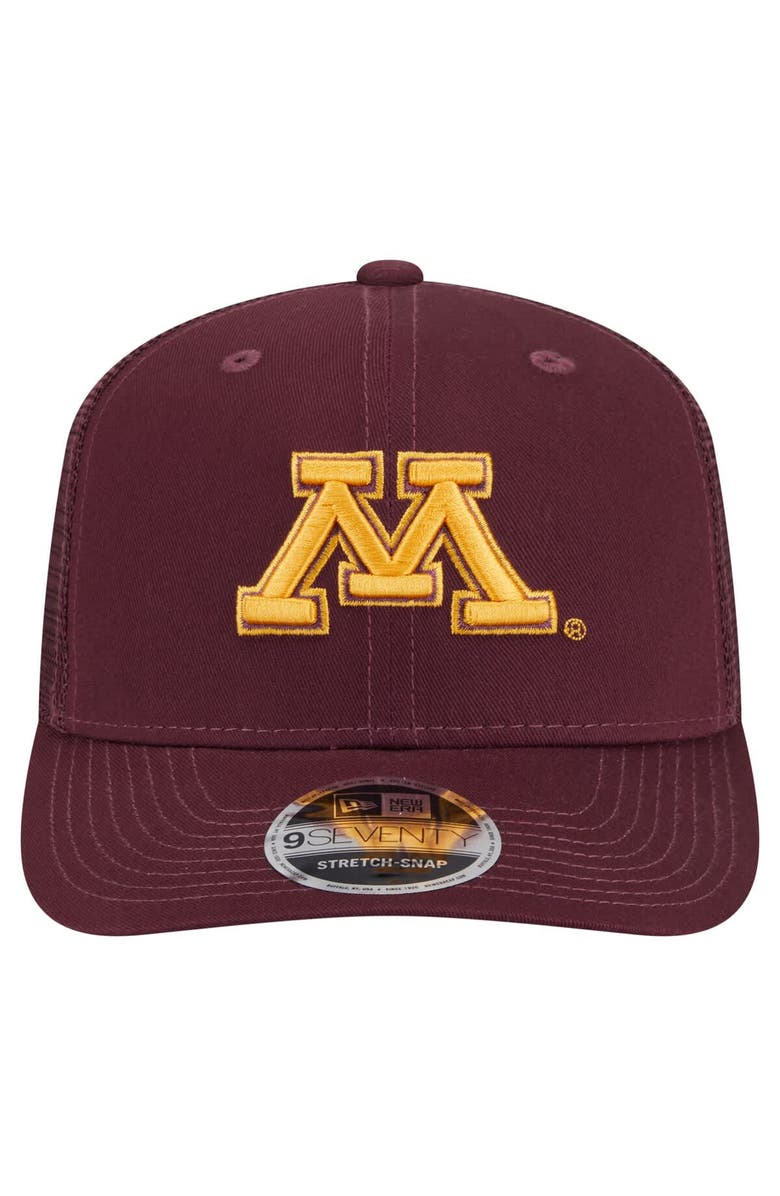 New Era Men's New Era Maroon Minnesota Golden Gophers Primary 9SEVENTY Trucker Stretch-Snap Hat, Alternate, color, Maroon