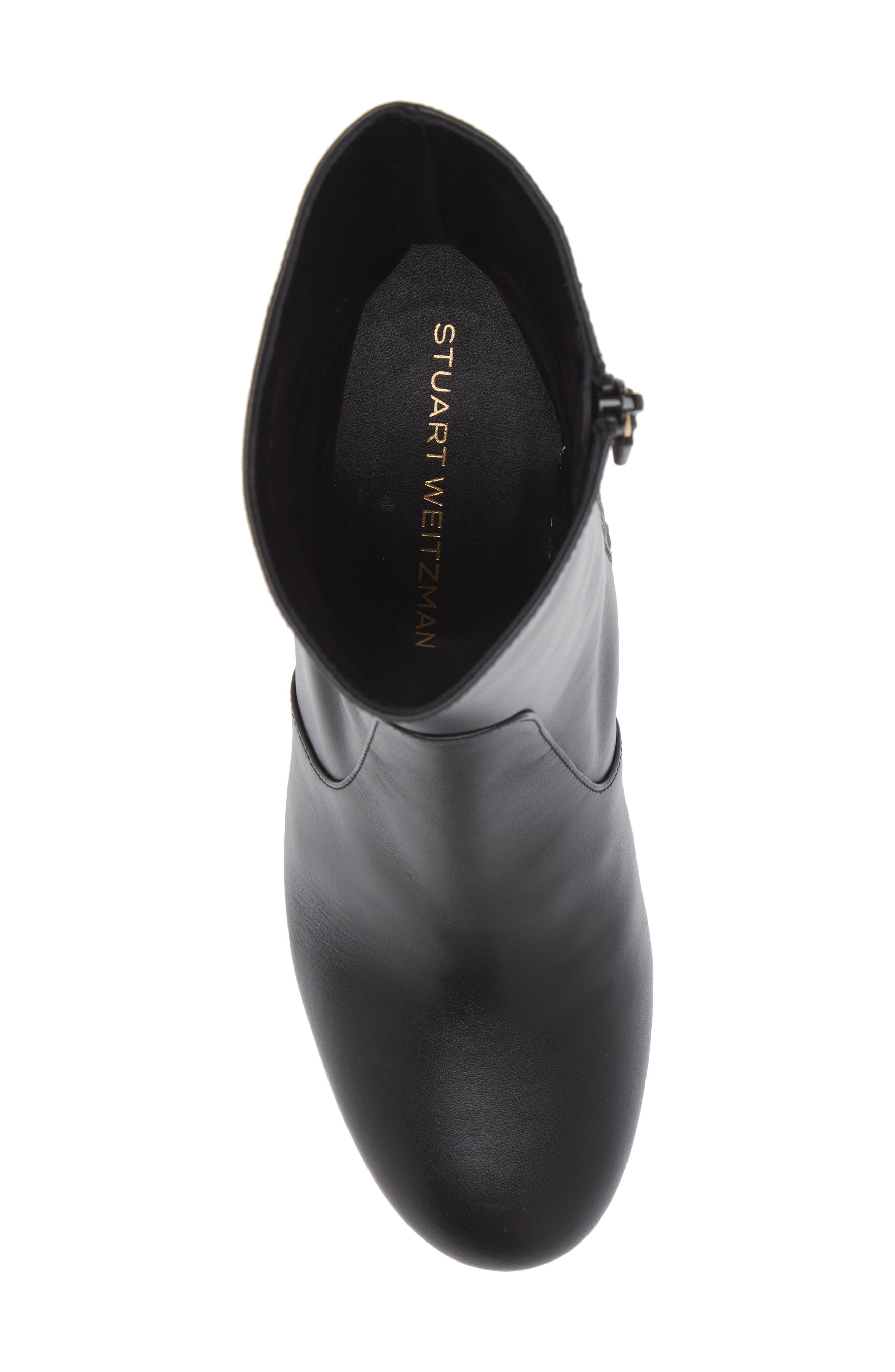 Stuart Weitzman Dayna Platform Bootie, Alternate, color, Black Leather