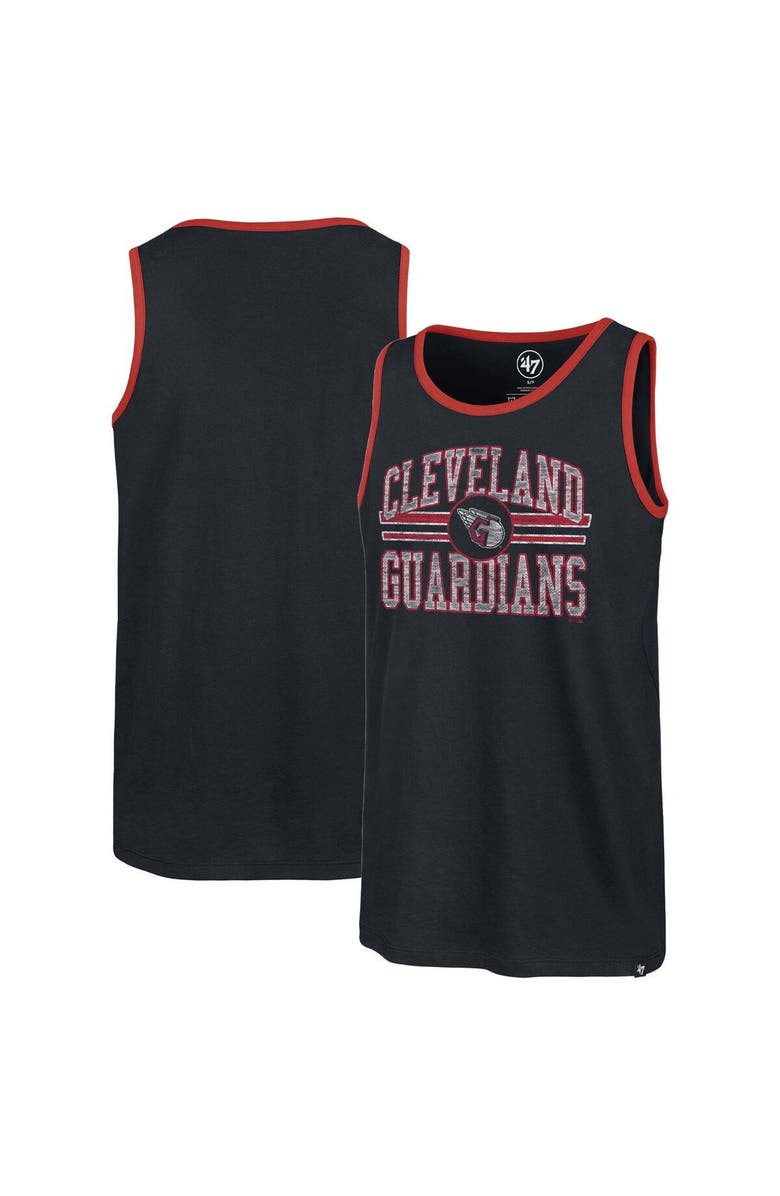 '47 Men's '47 Navy Cleveland Guardians Winger Franklin Tank Top, Main, color, 