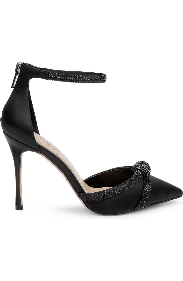 Jewel Badgley Mischka Geena Crystal Embellished Pointed Toe Ankle Strap Pump, Alternate, color,