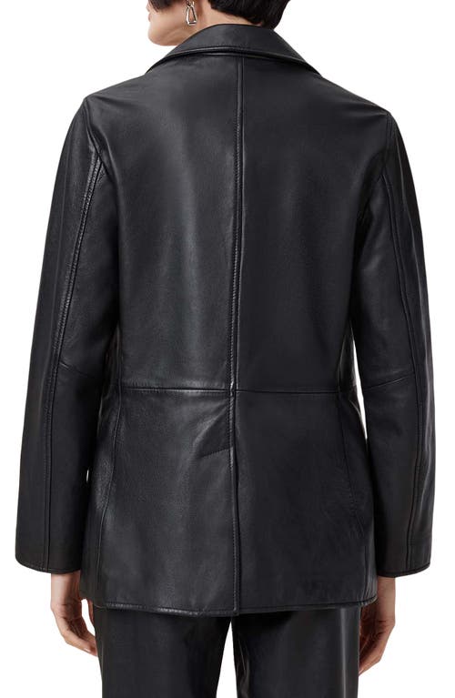 Shop Allsaints Corinna Studded Leather Blazer In Black