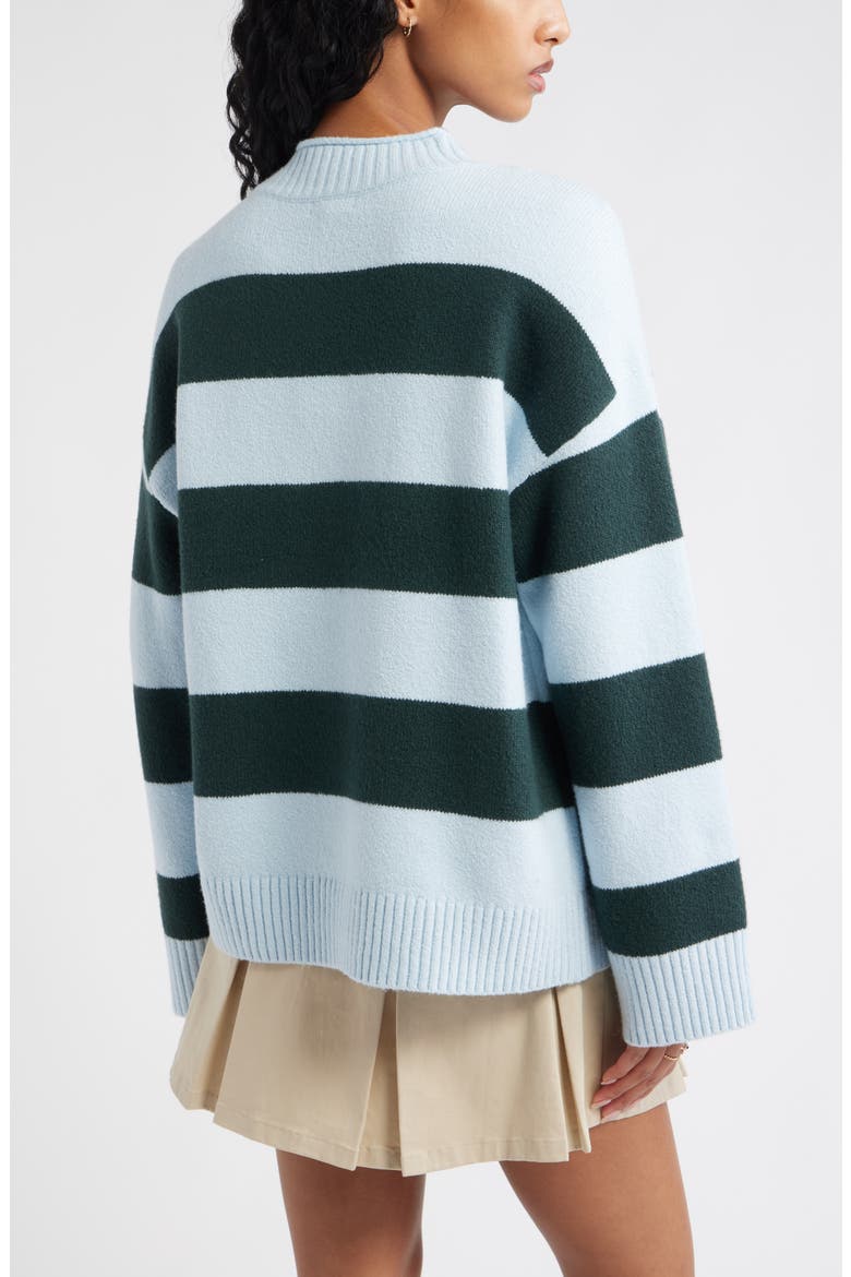 Everyday Easy Cotton Blend Sweater, Alternate, color, BLUE- GREEN SURI STRIPE