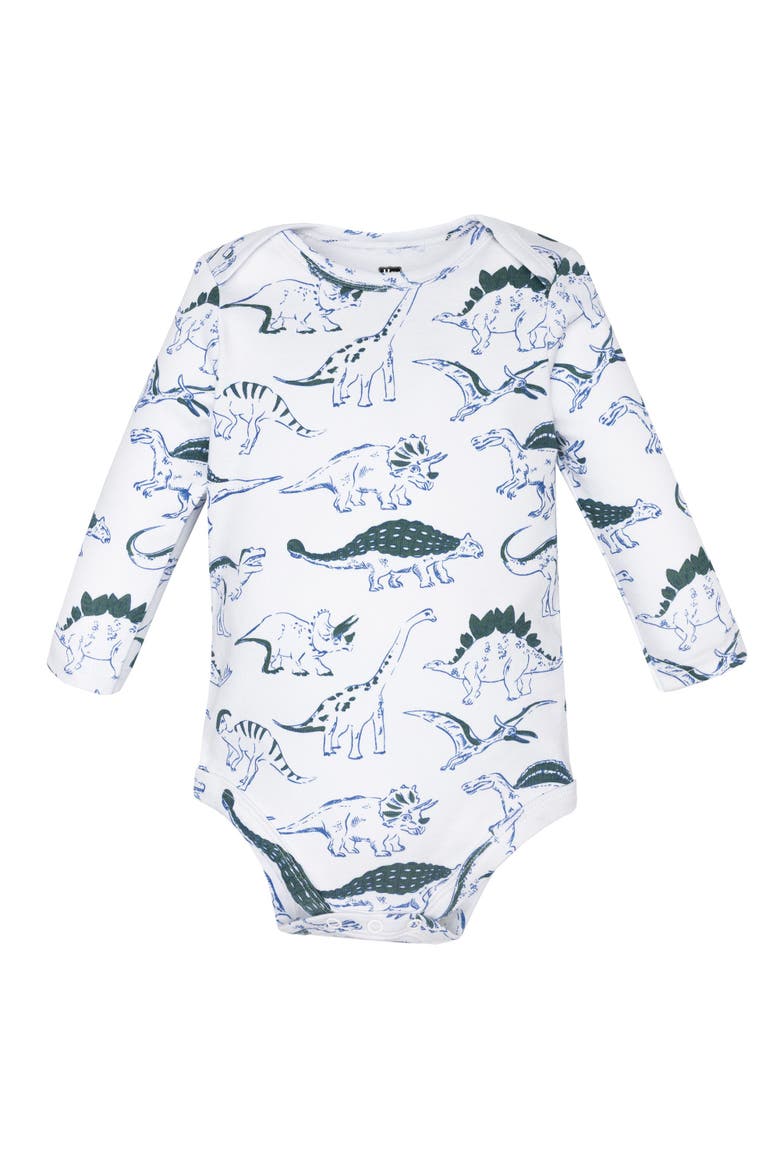 Cotton Long-sleeve Bodysuit Three-piece Set, Alternate, color, Hear Me Roar Dino