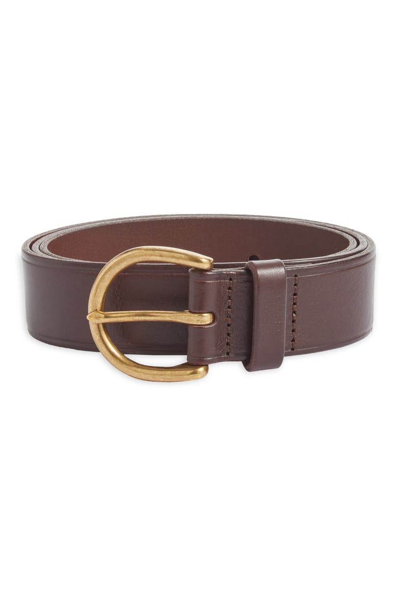 Medium Perfect Leather Belt, Alternate, color, CHOCOLATE RAISIN