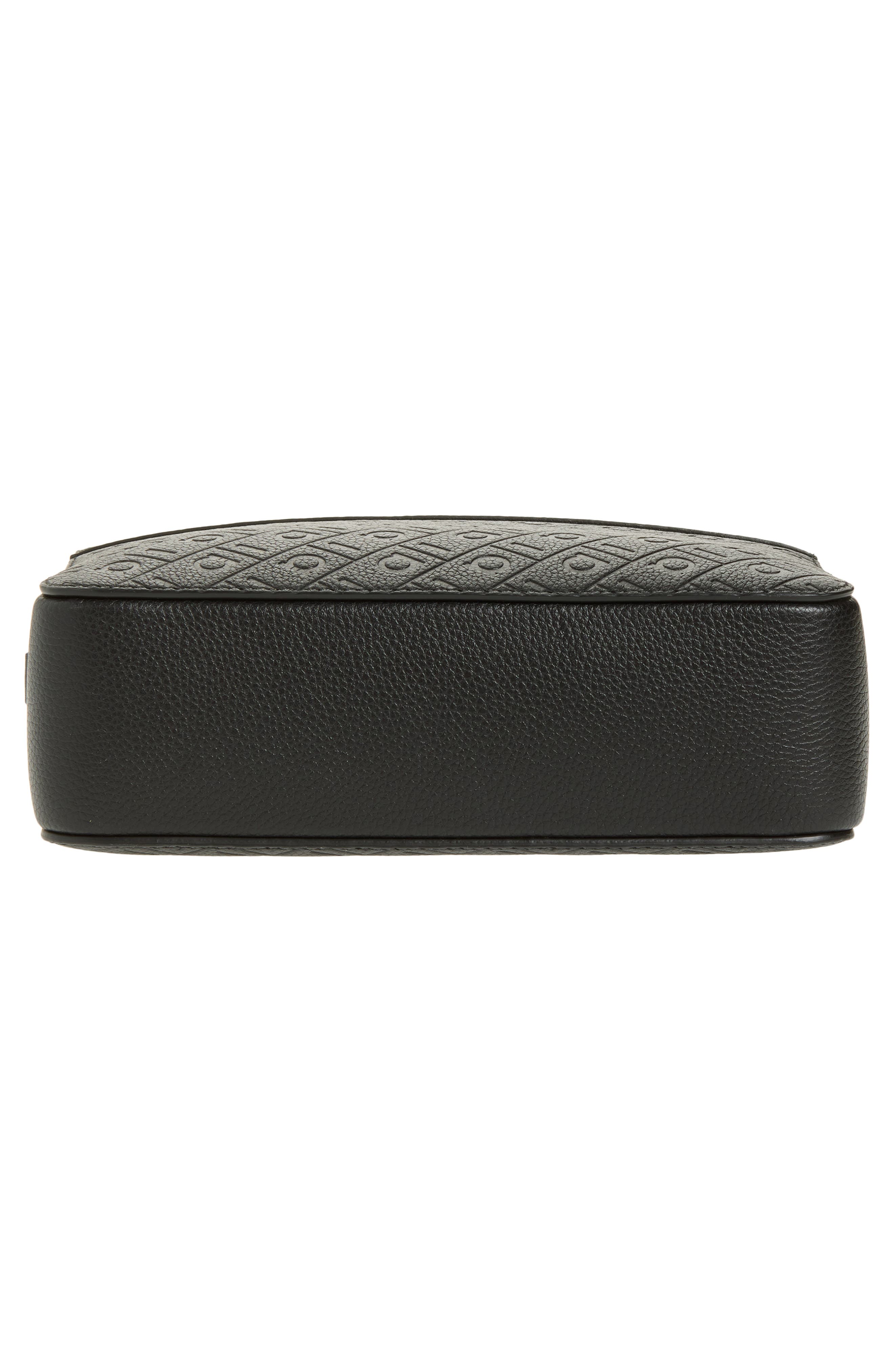 FERRAGAMO Embossed Gancini Shoulder Bag, Alternate, color, Nero