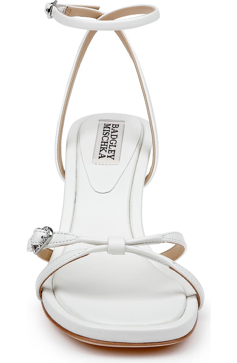 Badgley Mischka Collection Brynna Ankle Strap Sandal, Alternate, color, White Leather