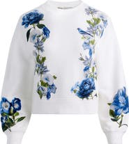 Alice + Olivia Russel Floral Print Sweatshirt