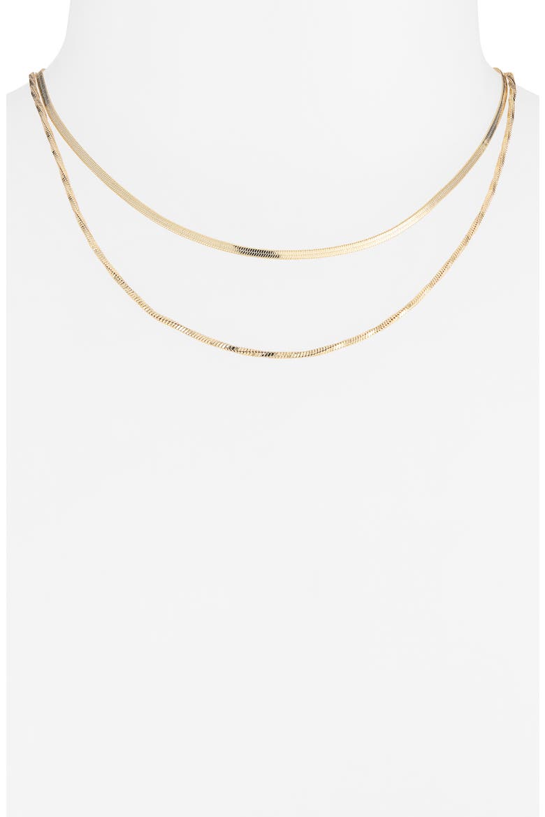 Demi-Fine Layered Chain Necklace, Alternate, color, GOLD