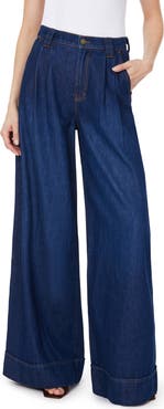 Habitual Pleated High Waist Wide Leg Jeans