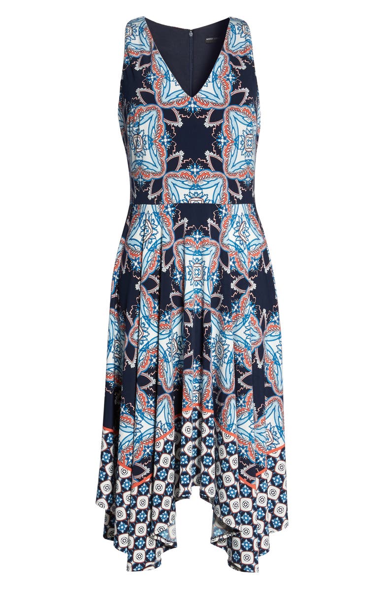 Maggy London Print Fit & Flare Dress, Alternate, color, 