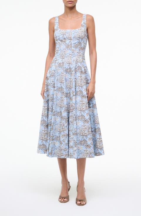Wells Poplin Midi Dress