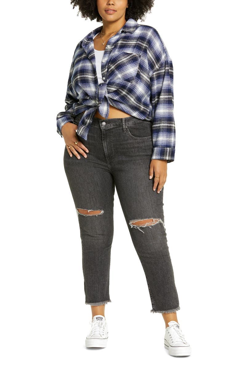 BP. Boyfriend Plaid Shirt, Alternate, color,