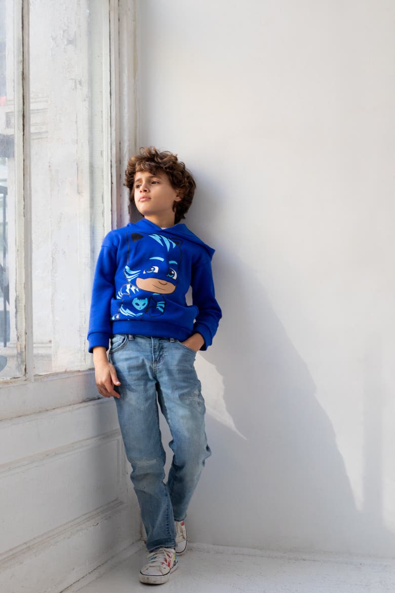 Pullover Hoodie, Alternate, color, Catboy Blue