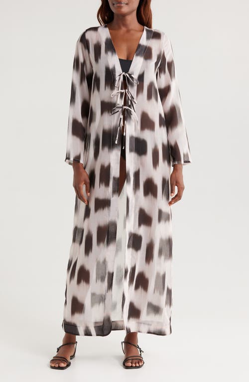 BOAMAR BOAMAR MADISON LONG SLEEVE COVER-UP MAXI DRESS 