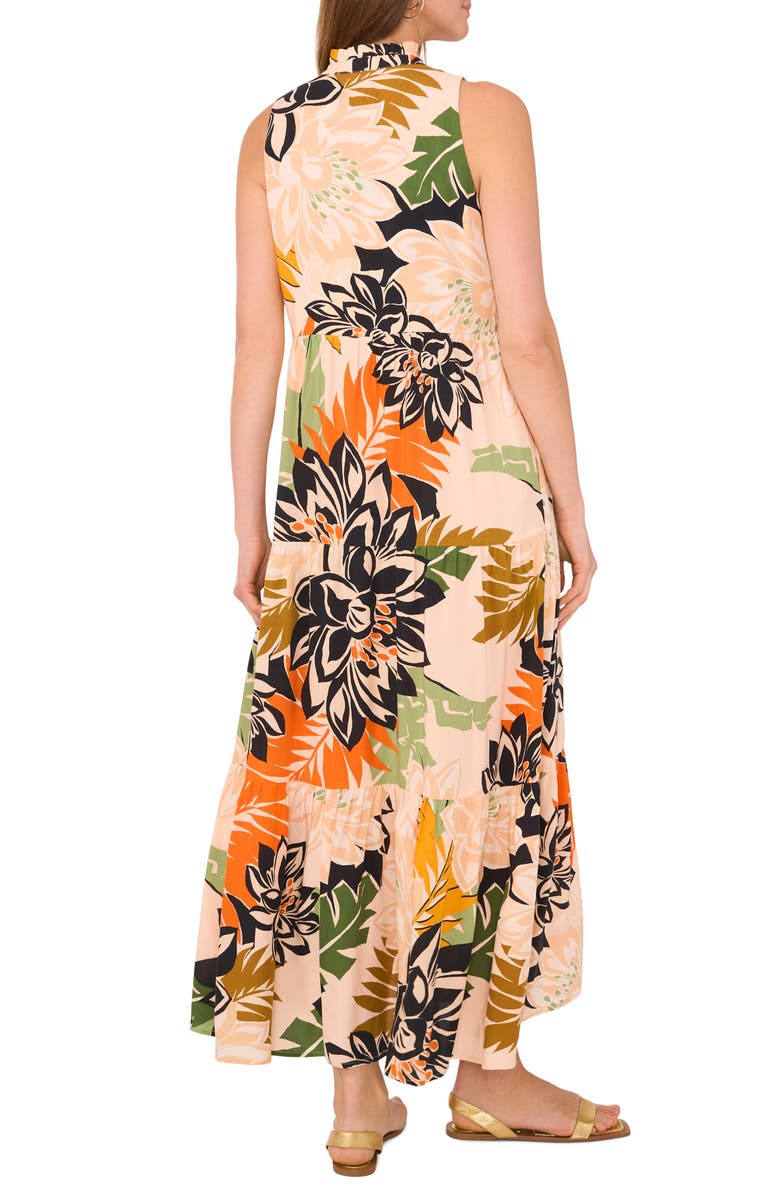 Vince Camuto Floral Sleeveless Tiered Maxi Dress, Alternate, color,