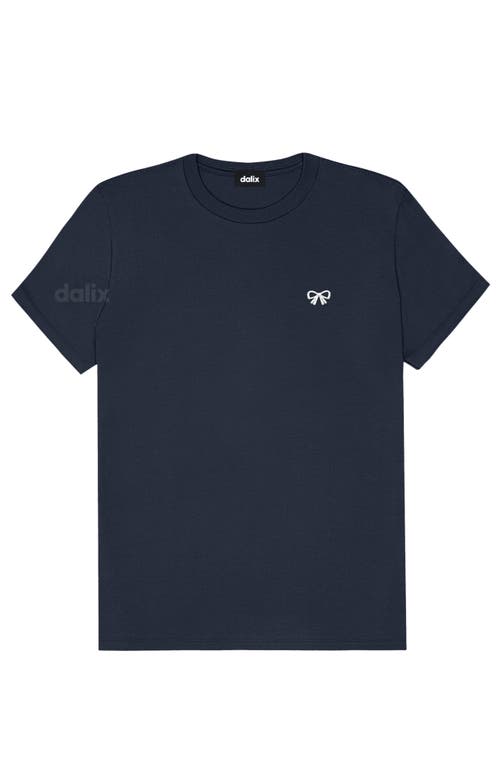 Dalix Womens Bow Jersey Tee In Blue
