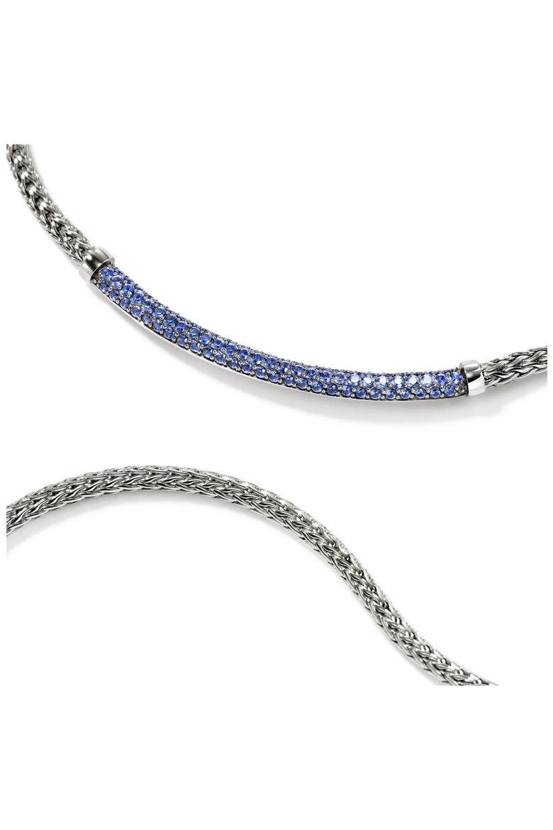 JH Essentials Necklace, Alternate, color, SILVER/ BLUE SAPPHIRE