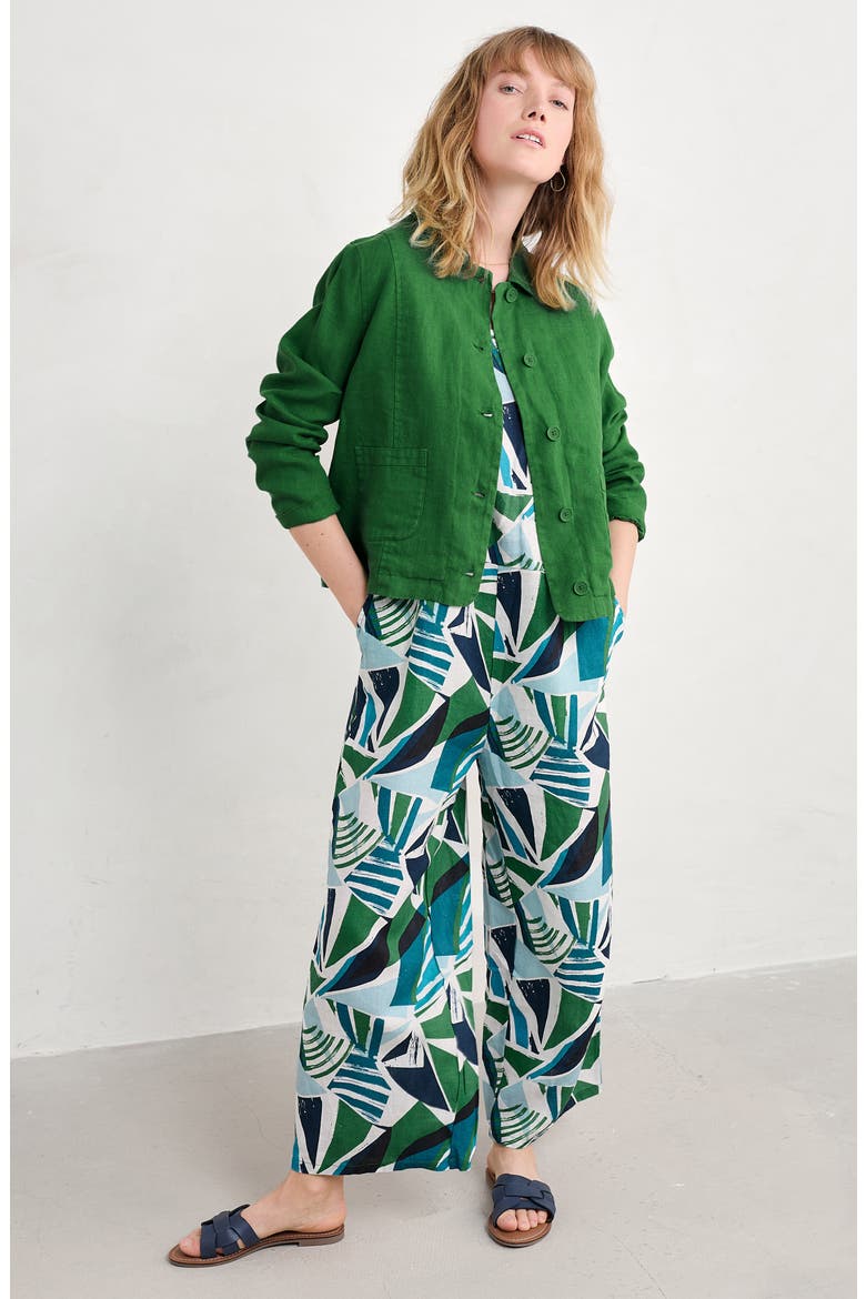Salt Air Wide Leg Jumpsuit, Alternate, color, SPINNAKER SAILS HEDGEROW