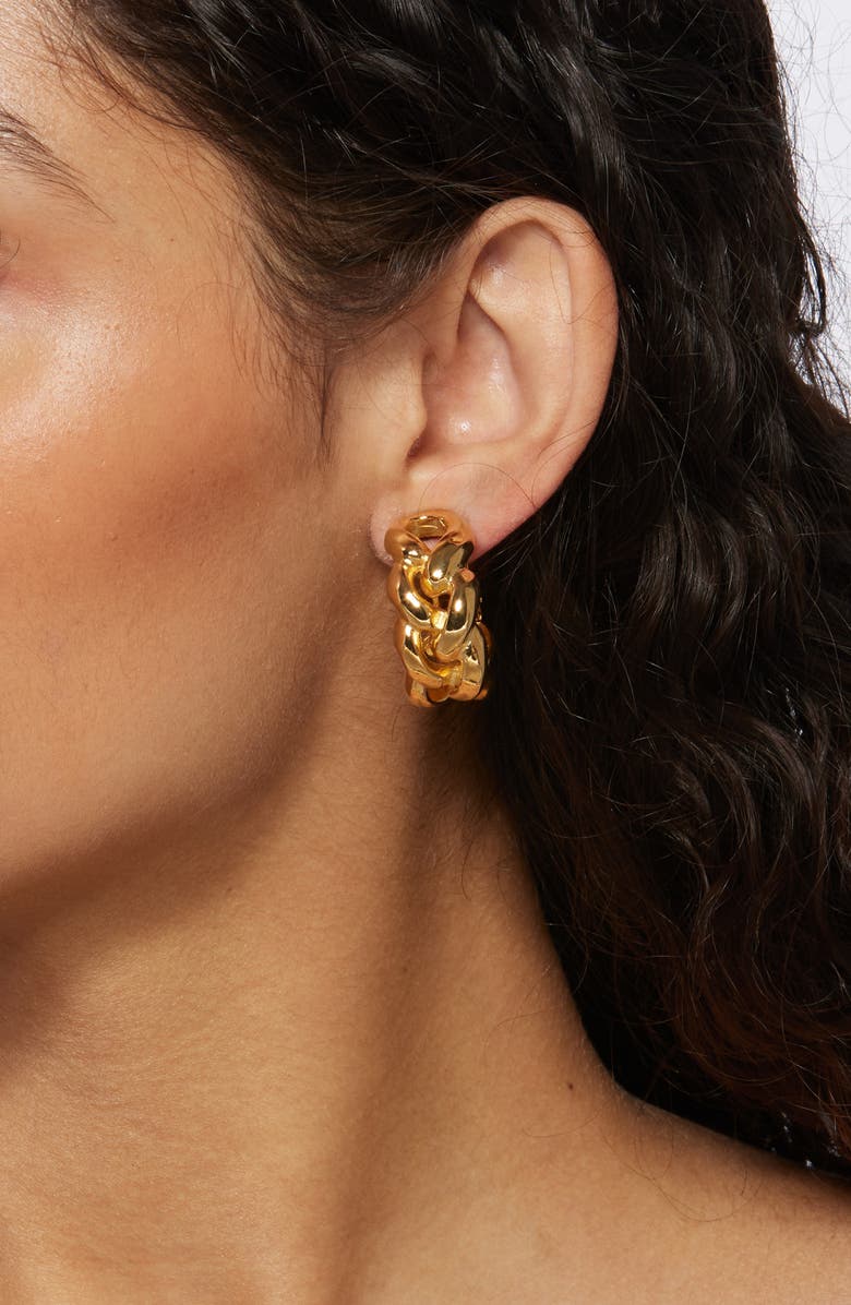 Kenneth Jay Lane Braided Clip-On Hoop Earrings, Alternate, color, 