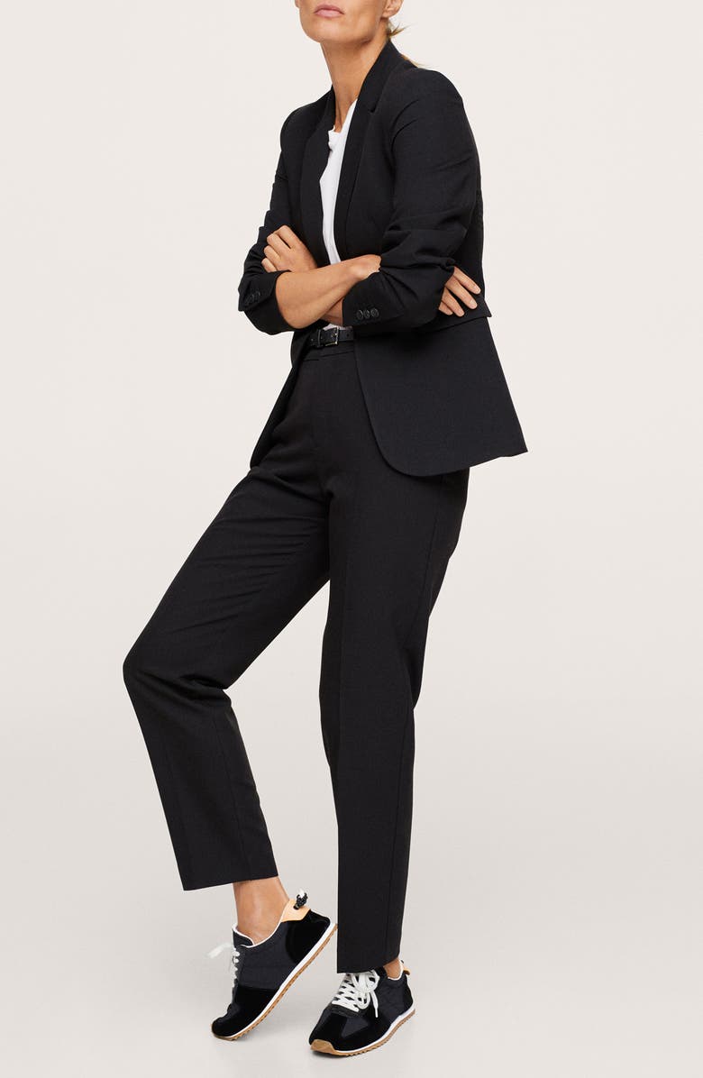 MANGO Belted Suit Pants, Alternate, color,