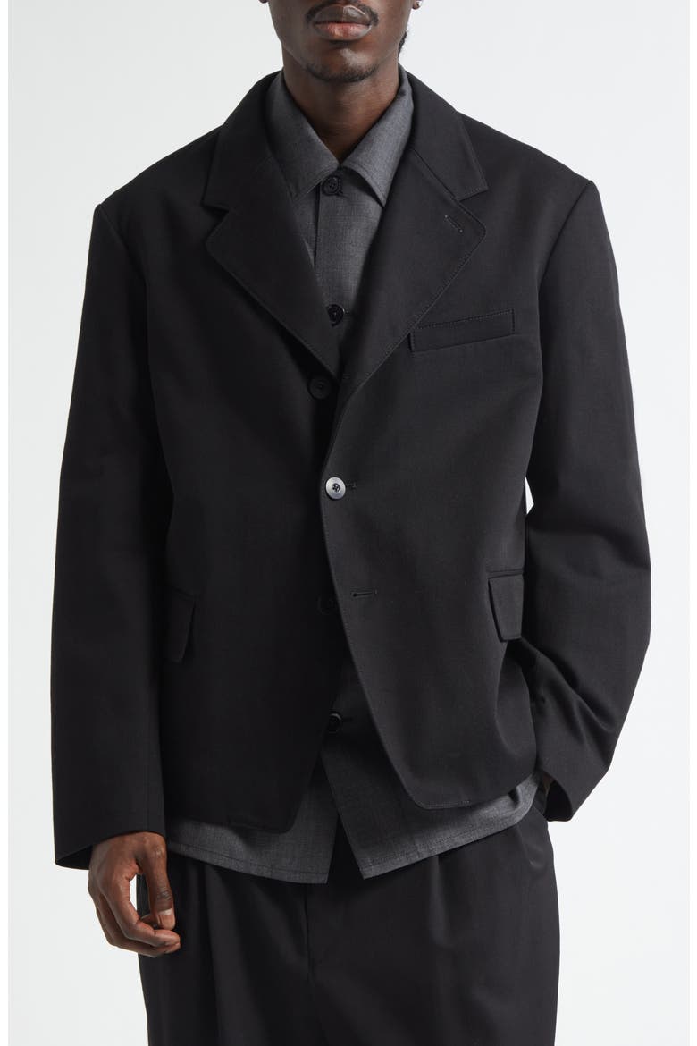 Tailored Single Breasted Workwear Jacket, Main, color, BLACK