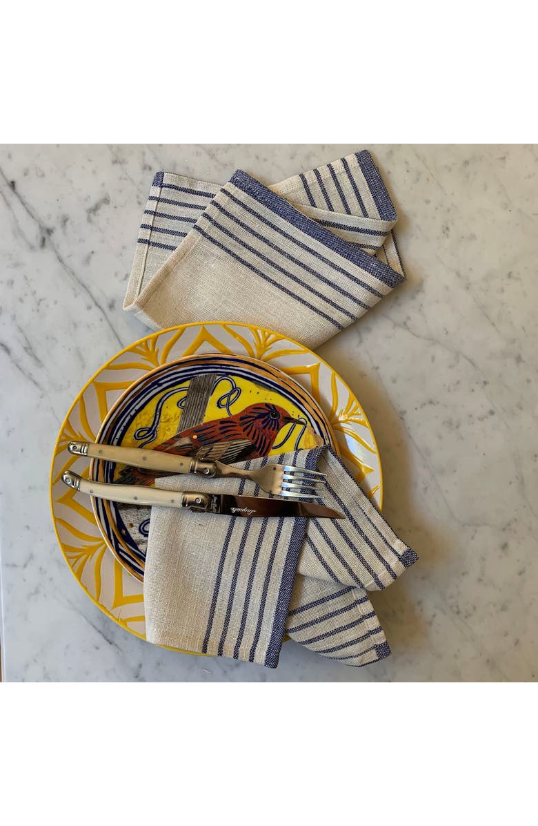 Eco Hilana Sustainable Kayseri Tablecloth Set, Alternate, color, Blue