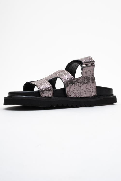 Forever & Always Shoes Loana Leather Slide Sandal In Multi
