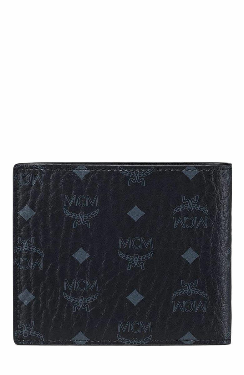 MCM Bifold Wallet in Visetos Original, Alternate, color, Black