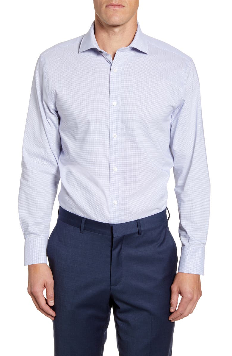 Psycho Bunny Trim Fit Stretch Cotton Blend Dress Shirt, Main, color,