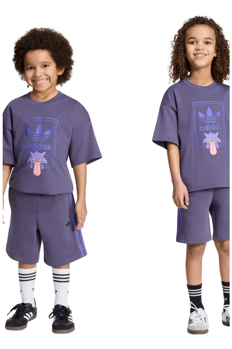 Kids' Pokémon Loose T-Shirt and Shorts Set, Alternate, color, TRACE PURPLE/ TRACE PURPLE