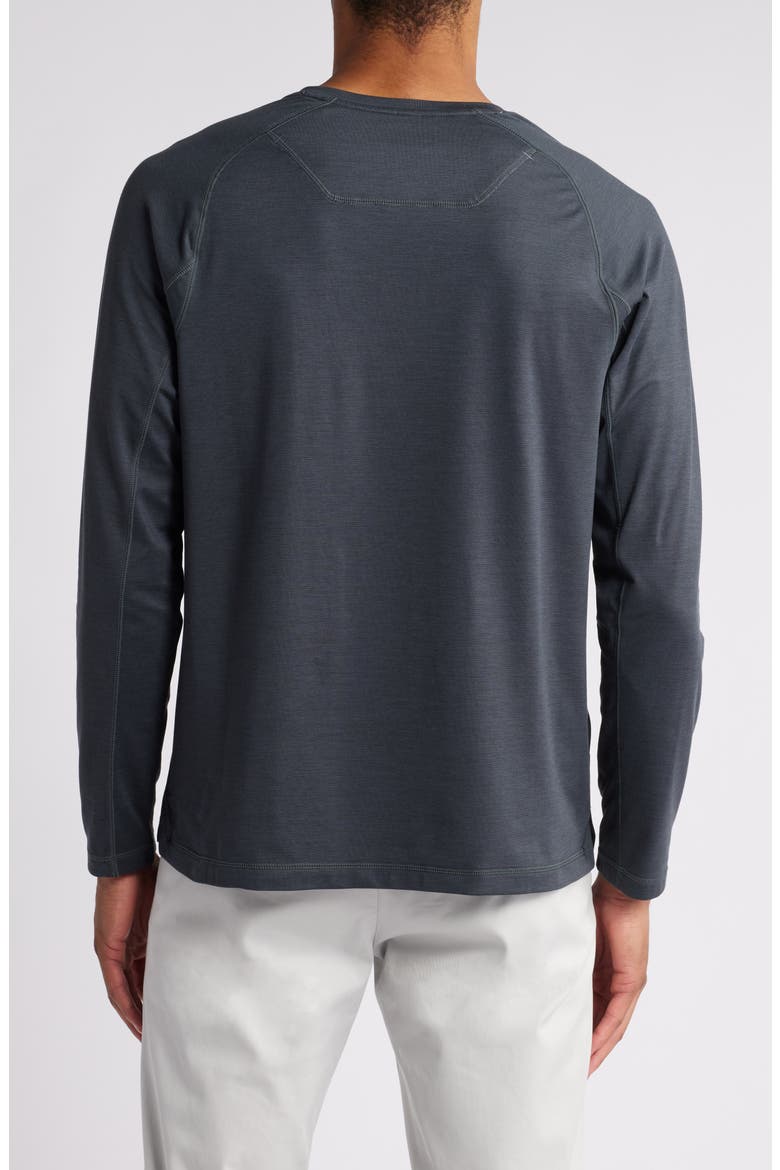 Sandrunner IslandZone® Long Sleeve Jersey Henley, Alternate, color, COAL