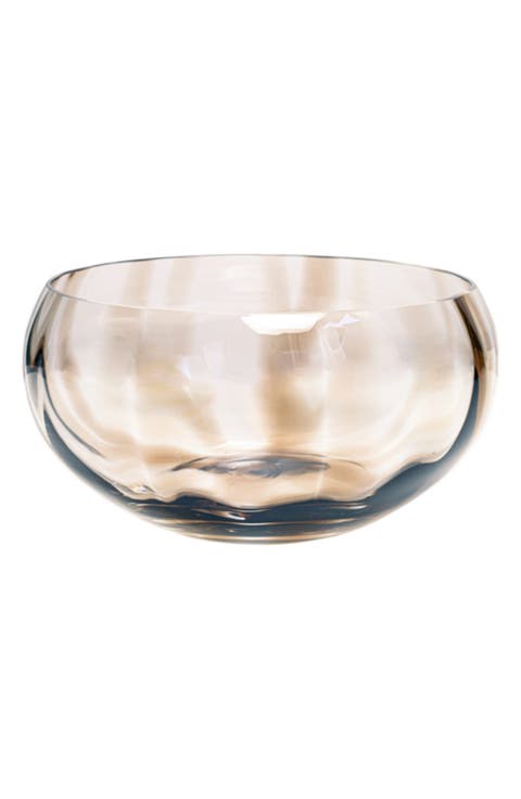 Bolla Pleated Glass Centerpiece Bowl