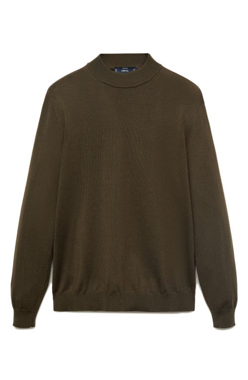 Mango Turtleneck Wool Sweater In Brown