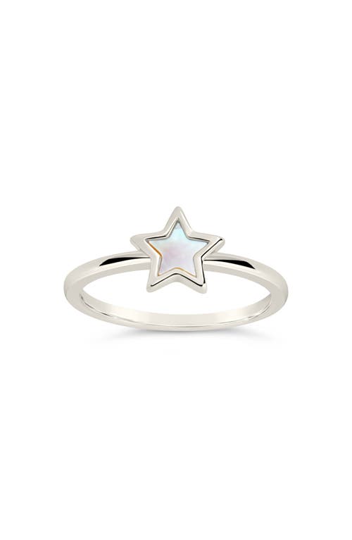 Sterling Forever Bez Mother Of Pearl Star Ring